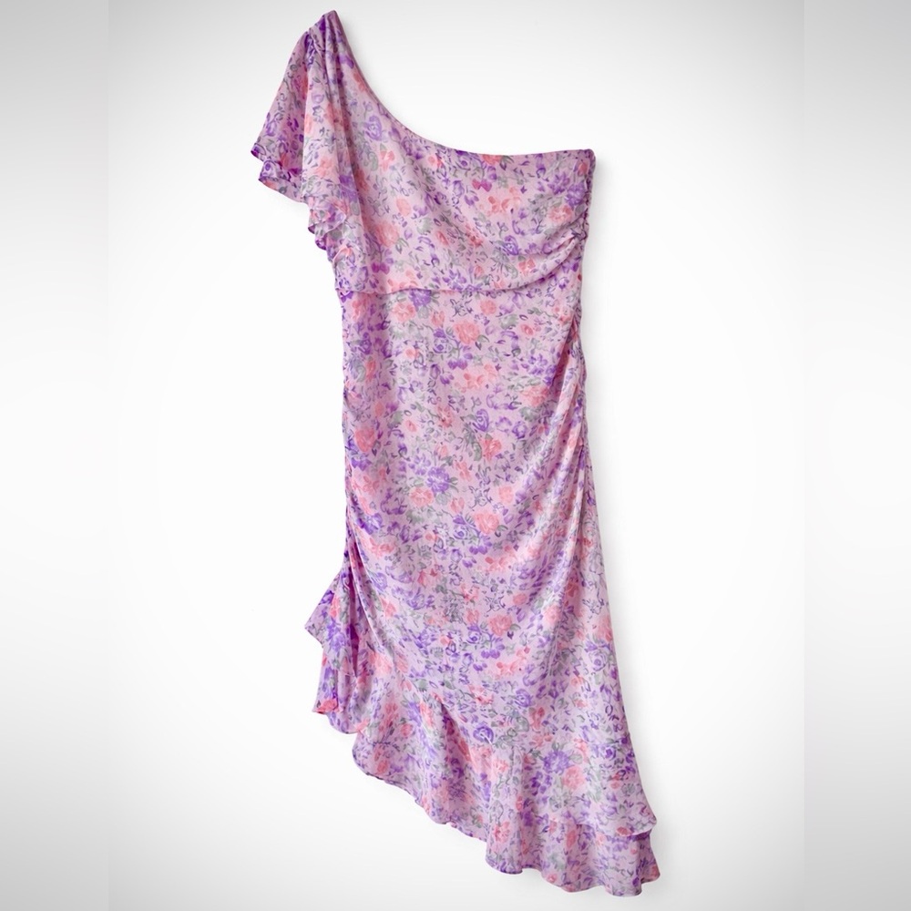 Anthropologie Floret Studios XL NWT One- 
Shoulder Floral Midi Dress - Picture 3 of 10